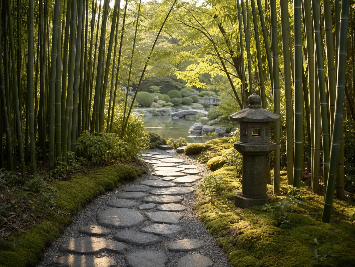 Geometric patterns in a zen garden