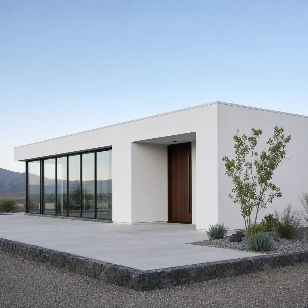 Minimalist architectural detail in California landscape